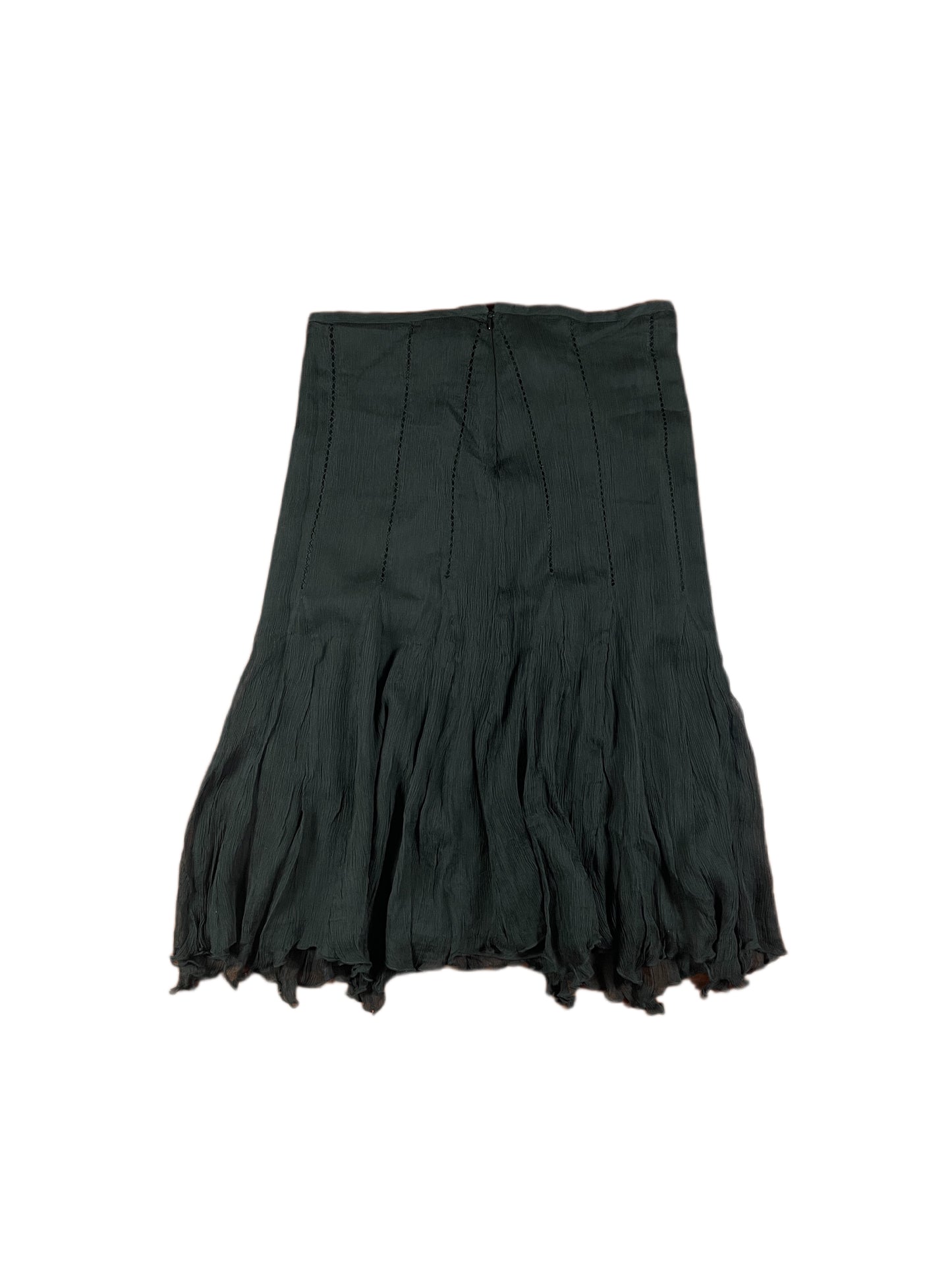 Vintage Massimo Dutt Silk Long Midi Skirt Black - M