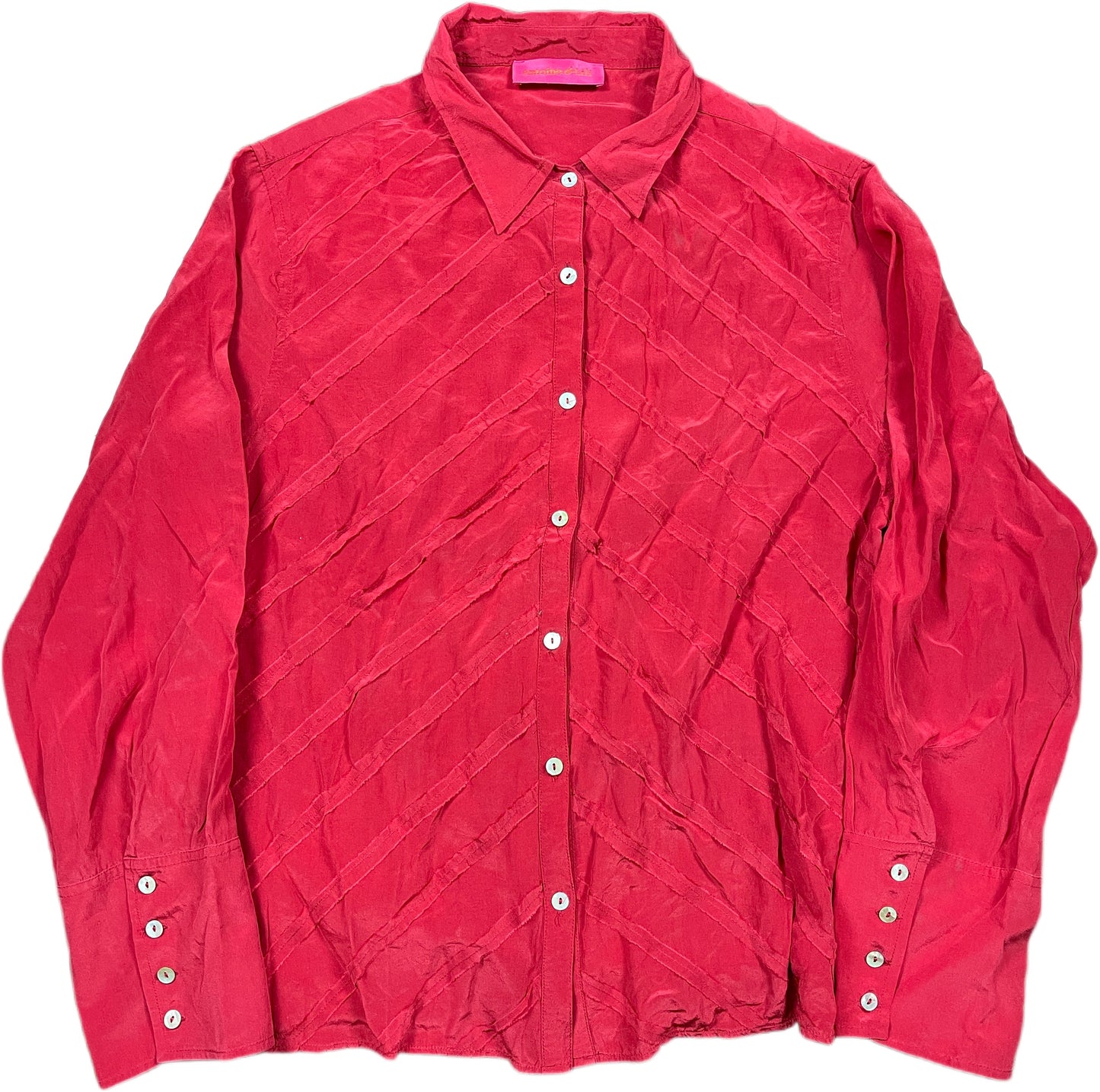 Vintage Antoine & Lili Long Sleeve Shirt Red Silk M