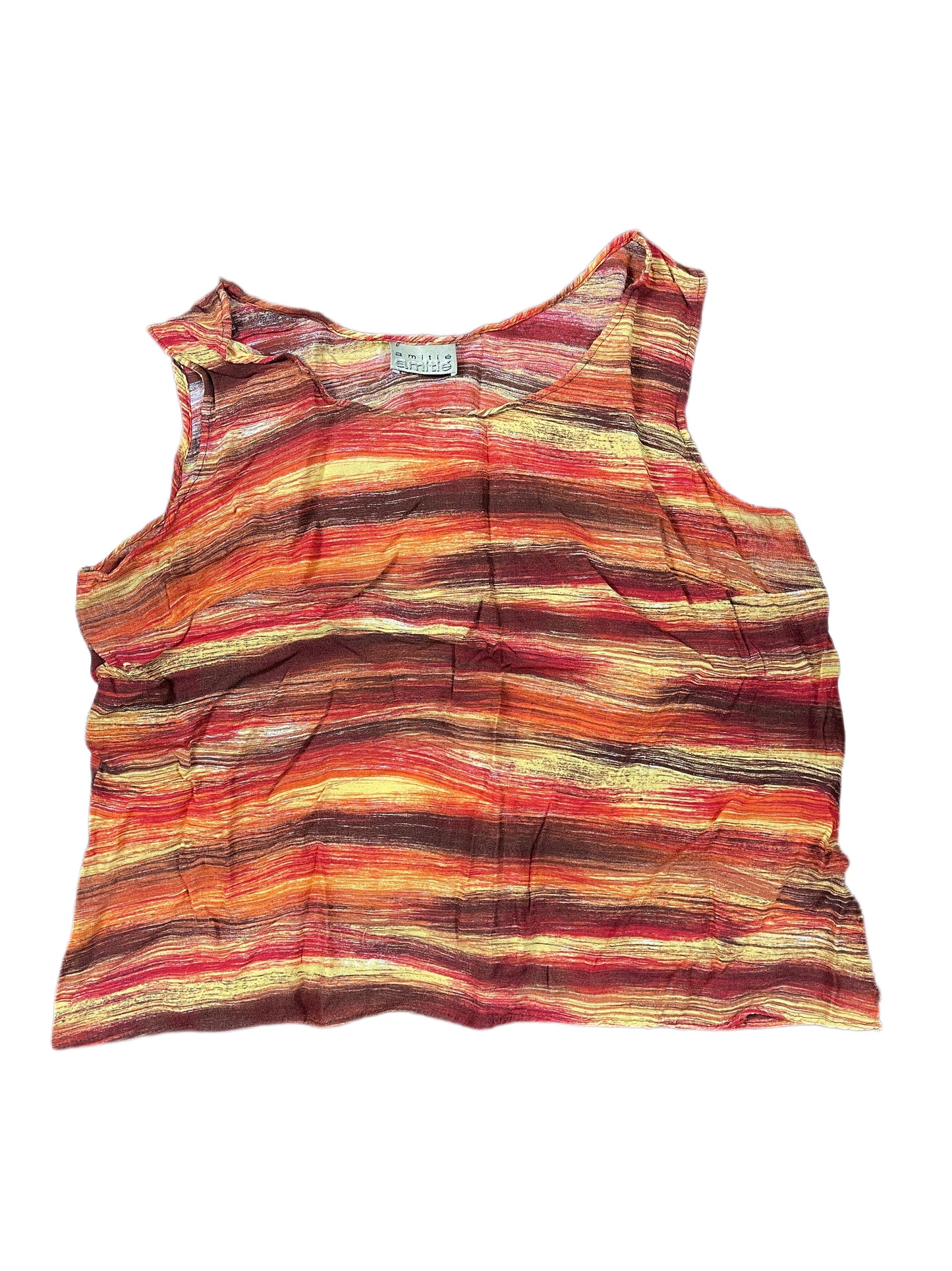 Vintage Amitie Sleeveless Top Orange XXXL