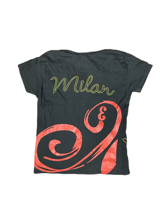 Y2k Nightology Short Sleeve Top Black - M