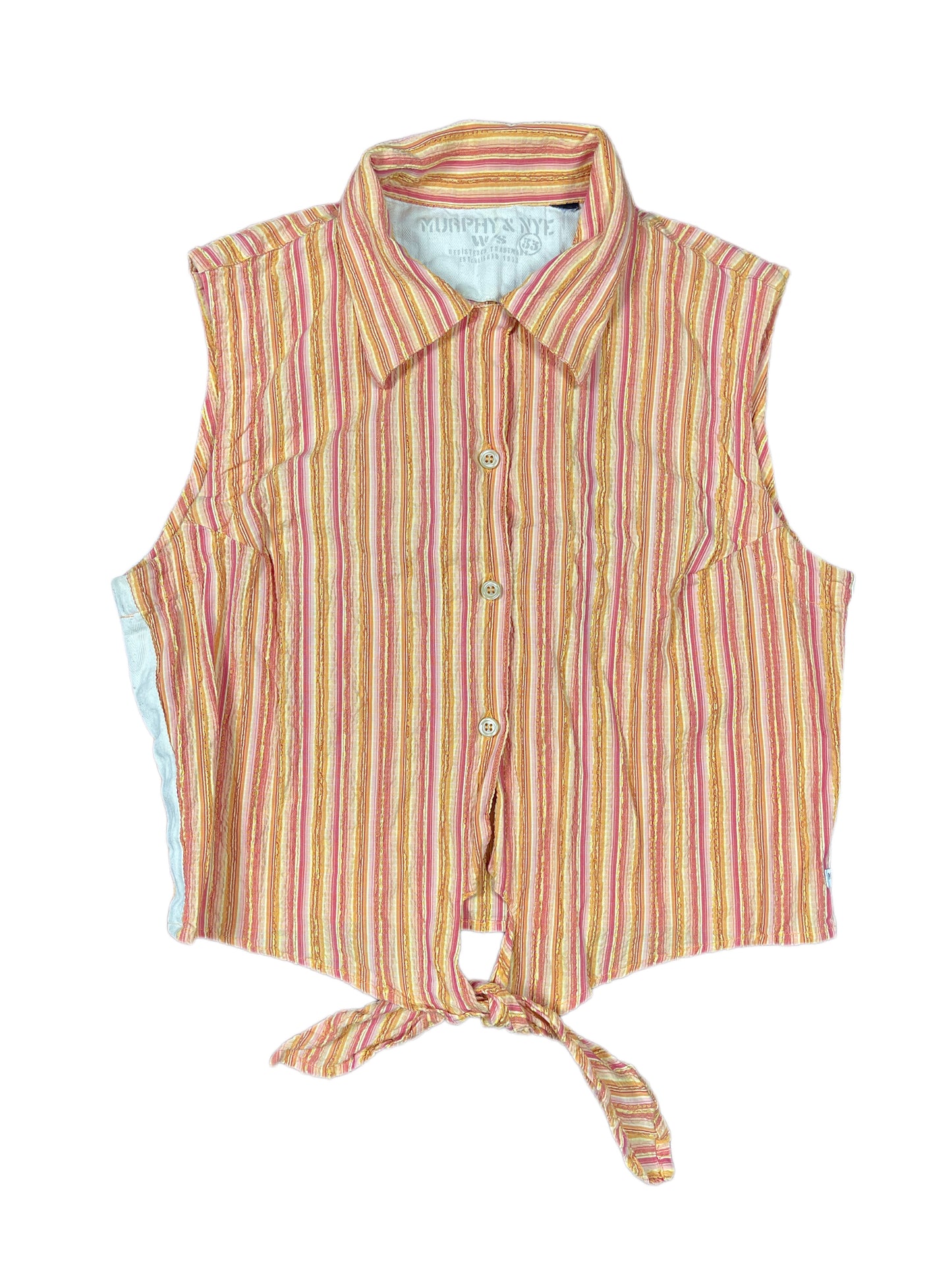 Y2k Murphy & Nye Sleeveless Top Orange - M/L