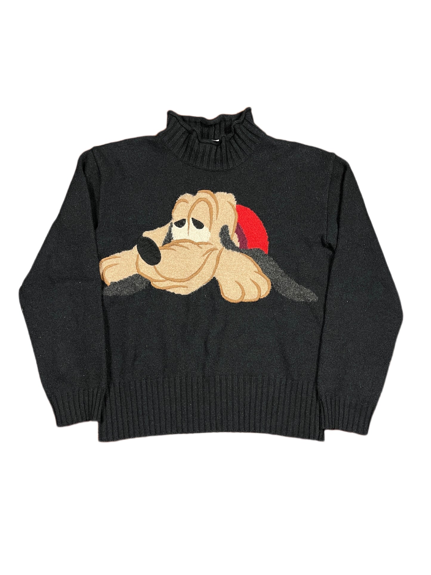 Vintage Iceberg Pluto 1994 Knitted Sweatshirt Black - XS