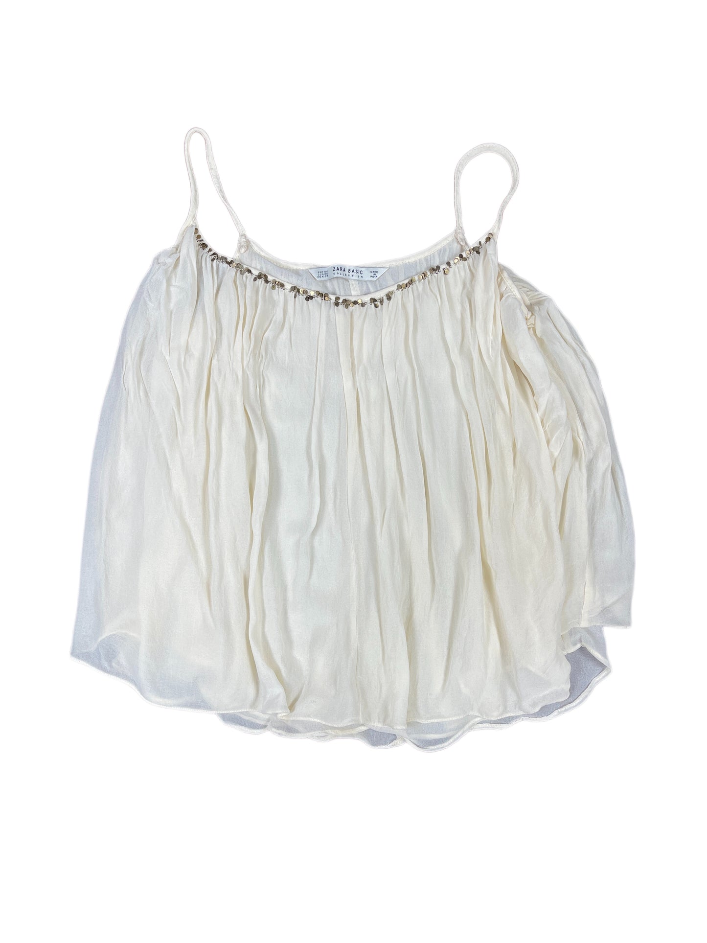 Zara Sleeveless Top Cream - XS