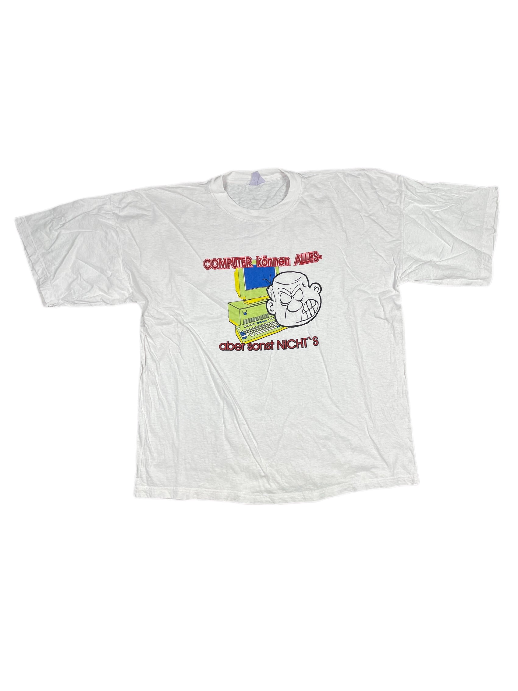 Vintage Computer Boxy T-Shirt White - XL
