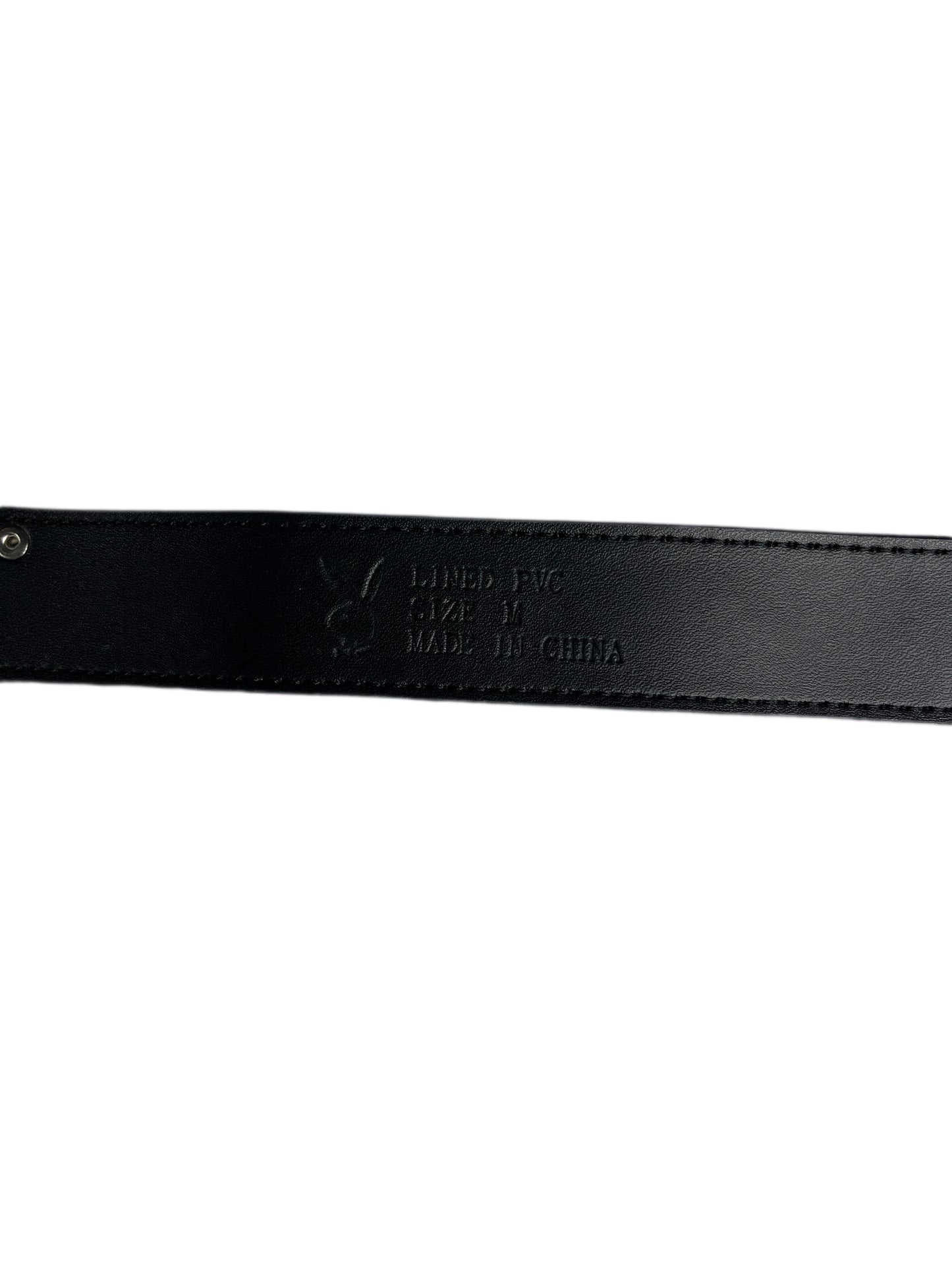 Y2k Playboy Belt Black Gray 2004