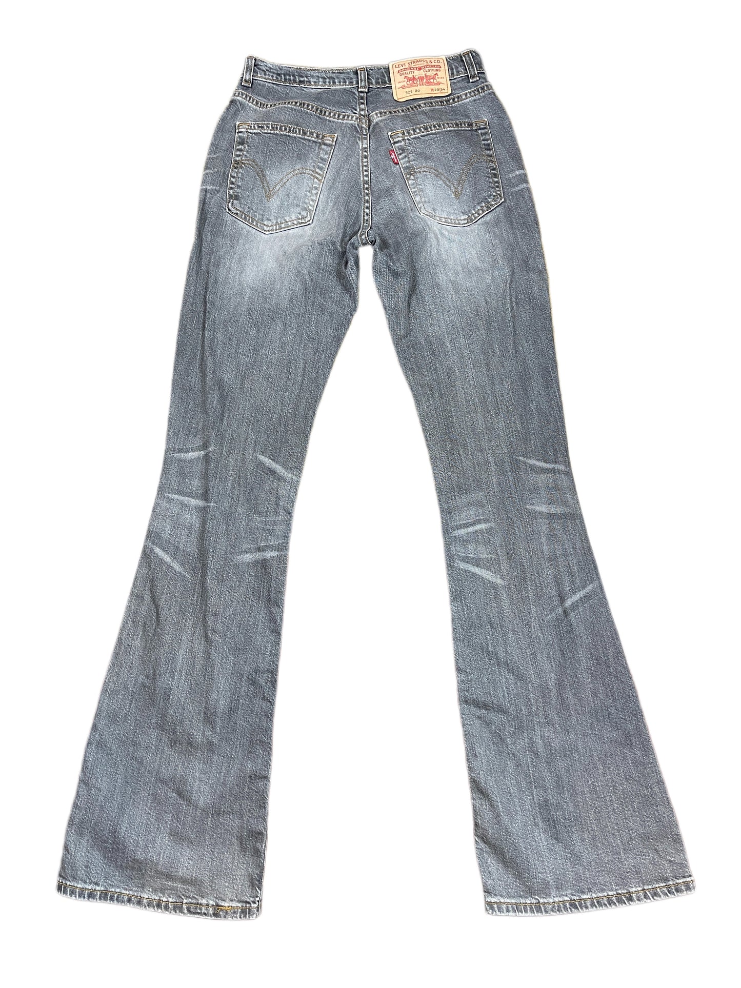Y2k Levi's Low Waist Flared Denim Pants Gray - M/L