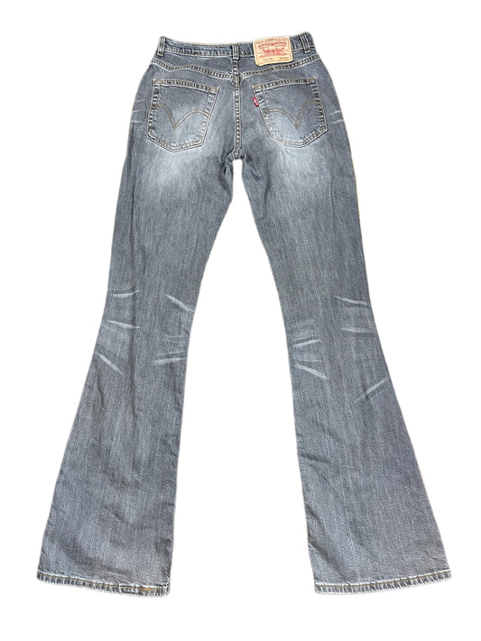Y2k Levi's Low Waist Flared Denim Pants Gray - M/L