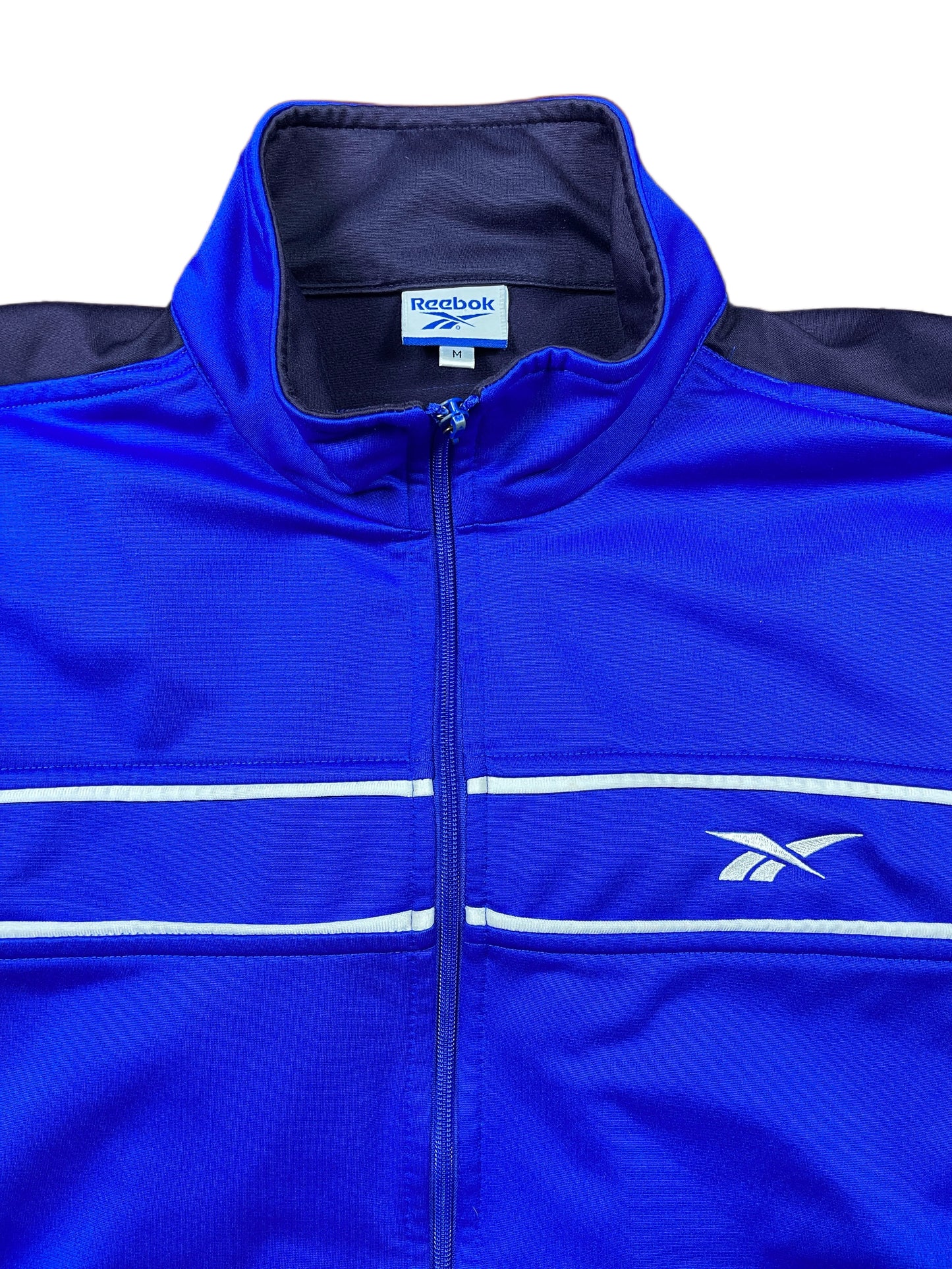 Y2k Reebok Sport Jacket Blue Black - M
