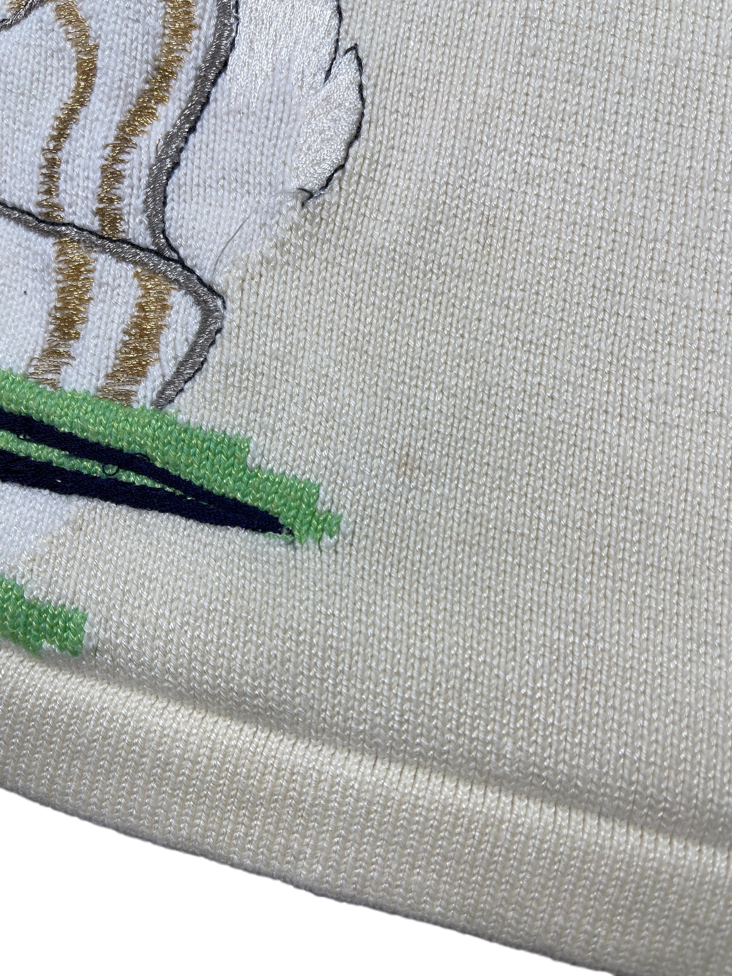 Vintage Iceberg 1992 Daisy Disney Knitted Sweatshirt Cream - XXL