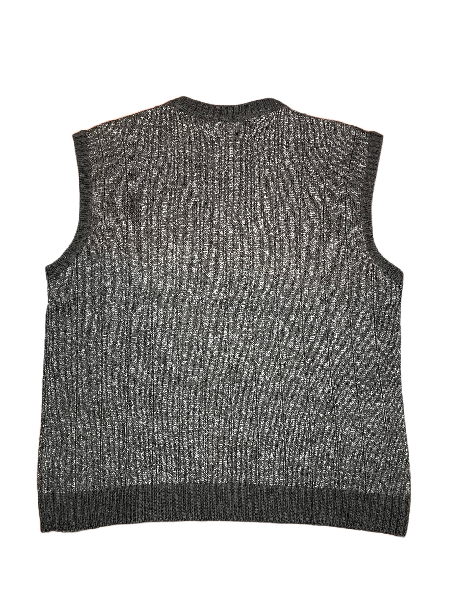Vintage Tiessevi Sleeveless Knitted Sweatshirt Black - L