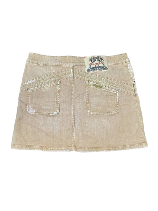 Y2k DKNY Jeans Denim Skirt Brown - M