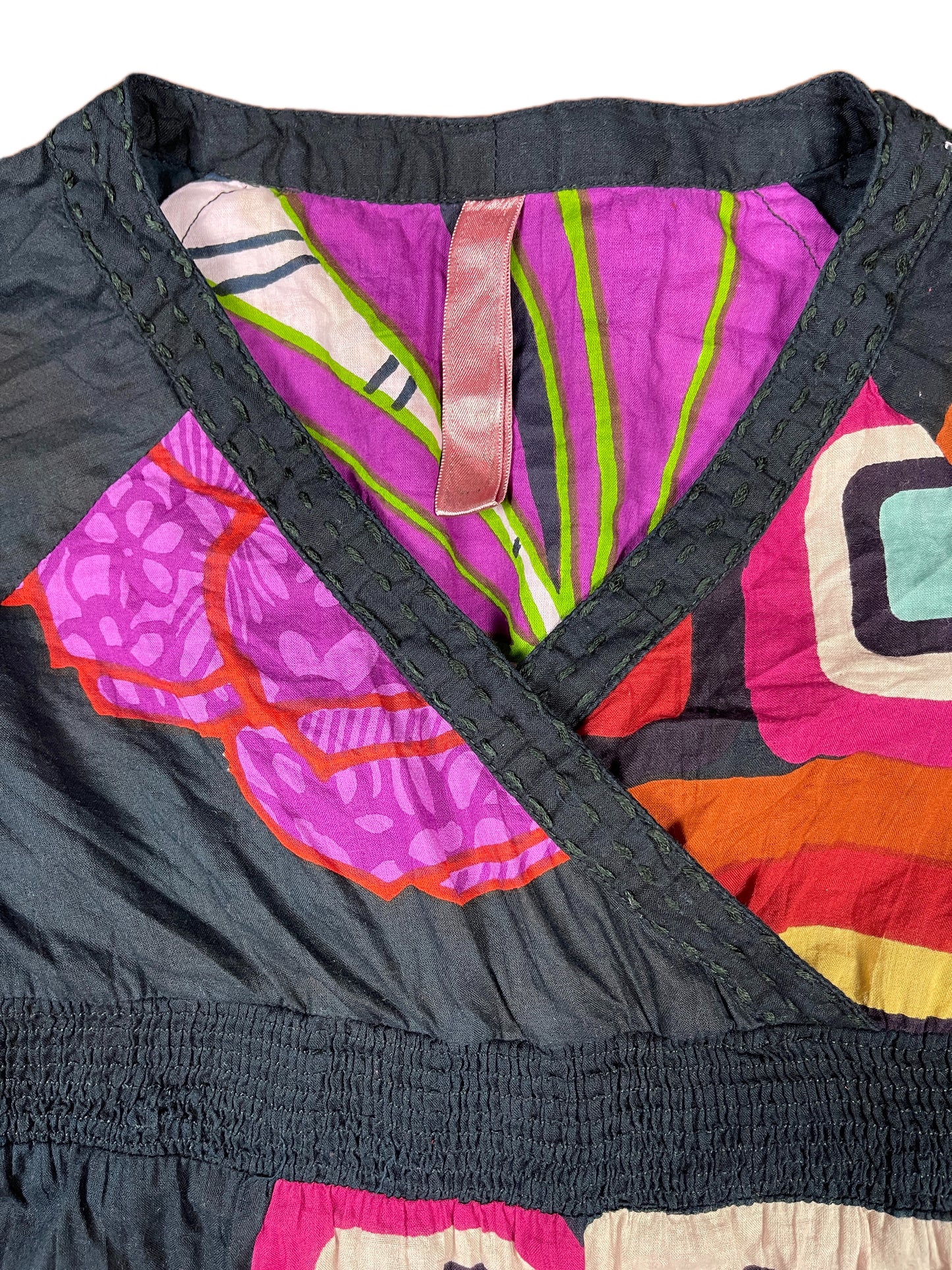 Y2k Desigual Long Sleeve Top Multicolor - XXS