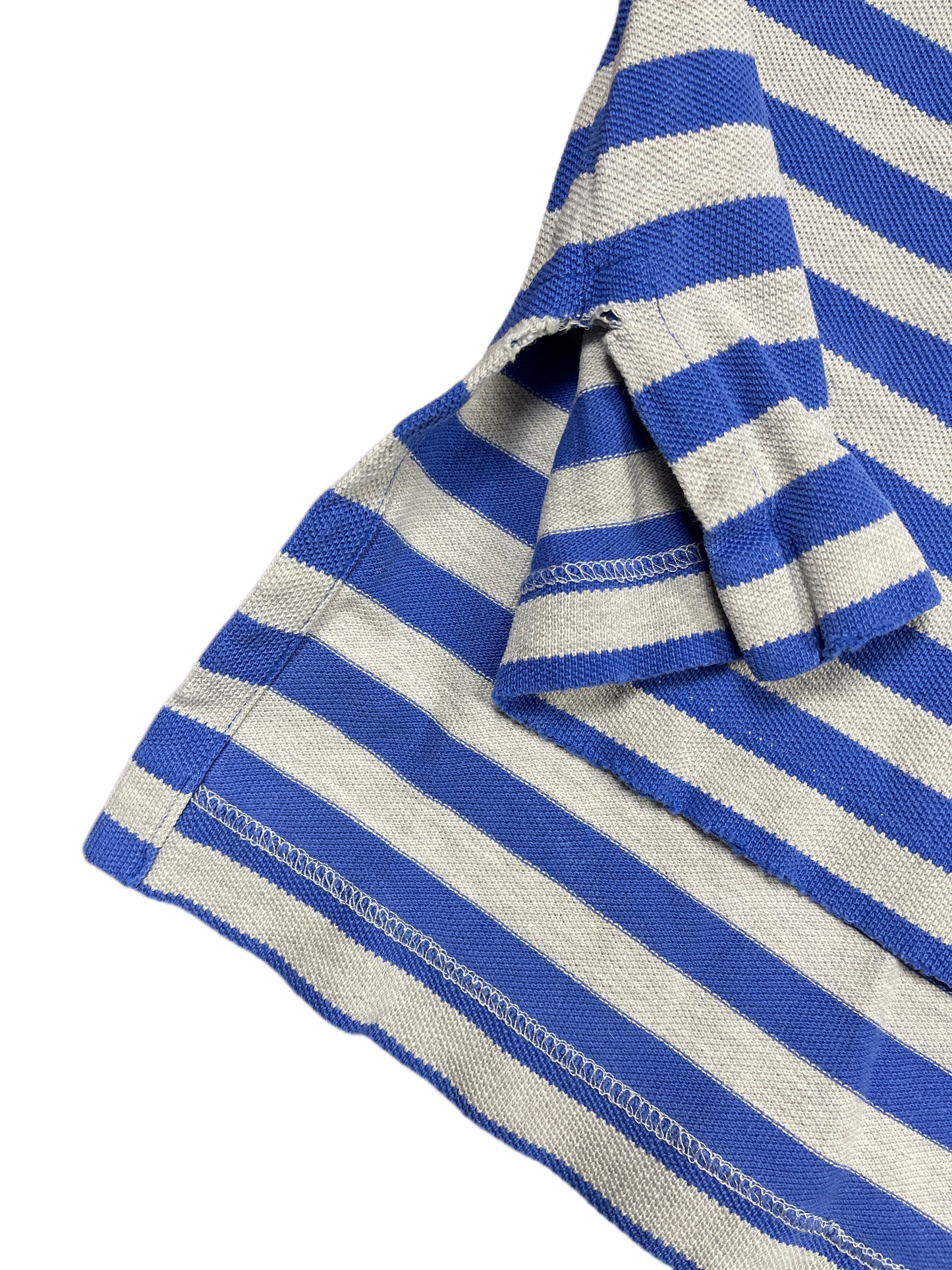 Vintage Polo Sport Ralph Lauren 1990s Polo Shirt Striped Blue Gray - XXL