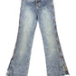 Y2k Pepe Jeans Low Waist Flared Denim Pants Blue - M