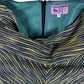 Vintage Agua Del Carmen by Rona Midi Skirt Stripes Green Purple - S