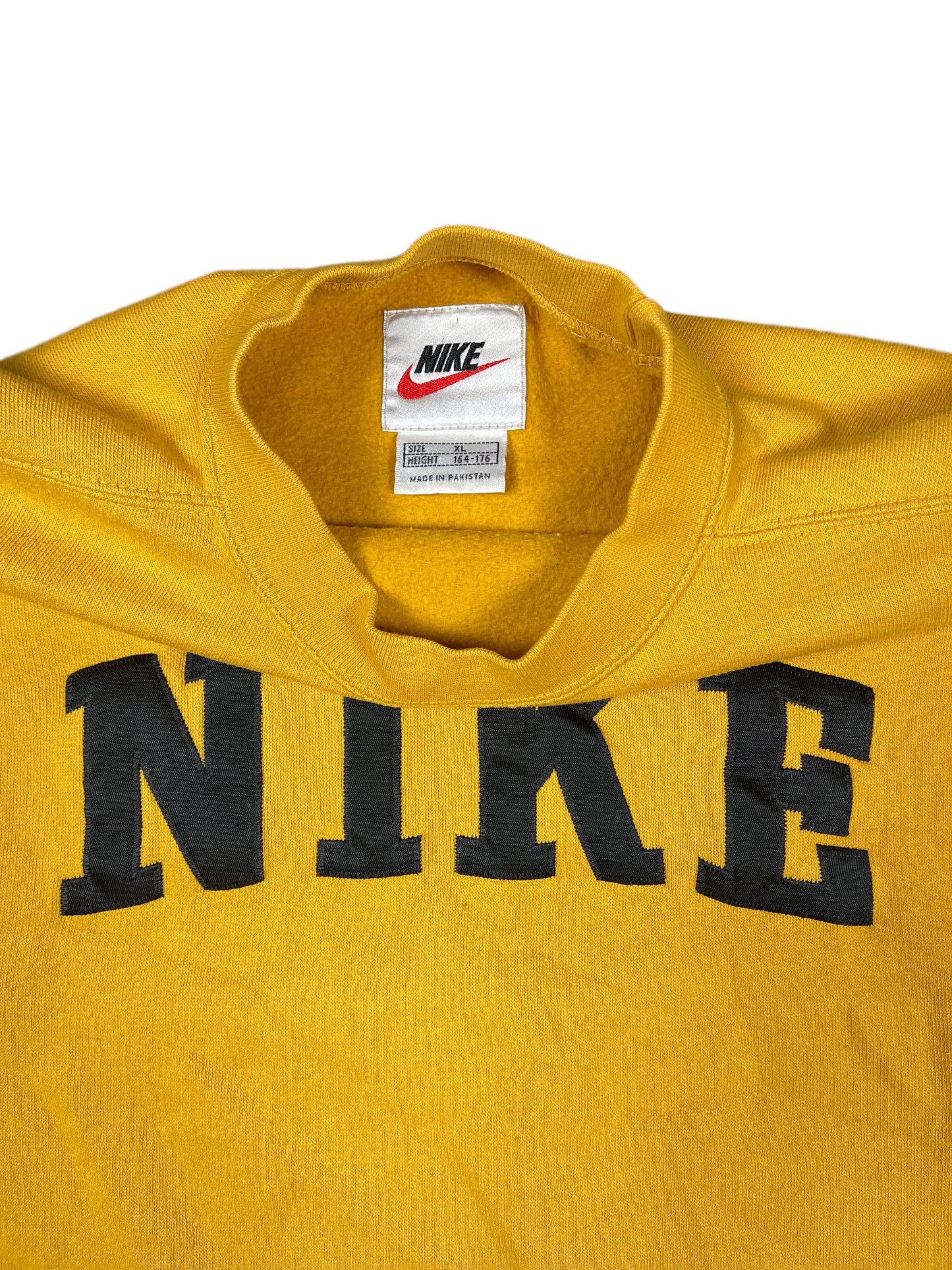 Vintage Nike 1990s Sweatshirt Yellow - S