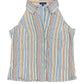 Y2k Peter Murray Sleeveless Polo Top Striped Multicolor - XL
