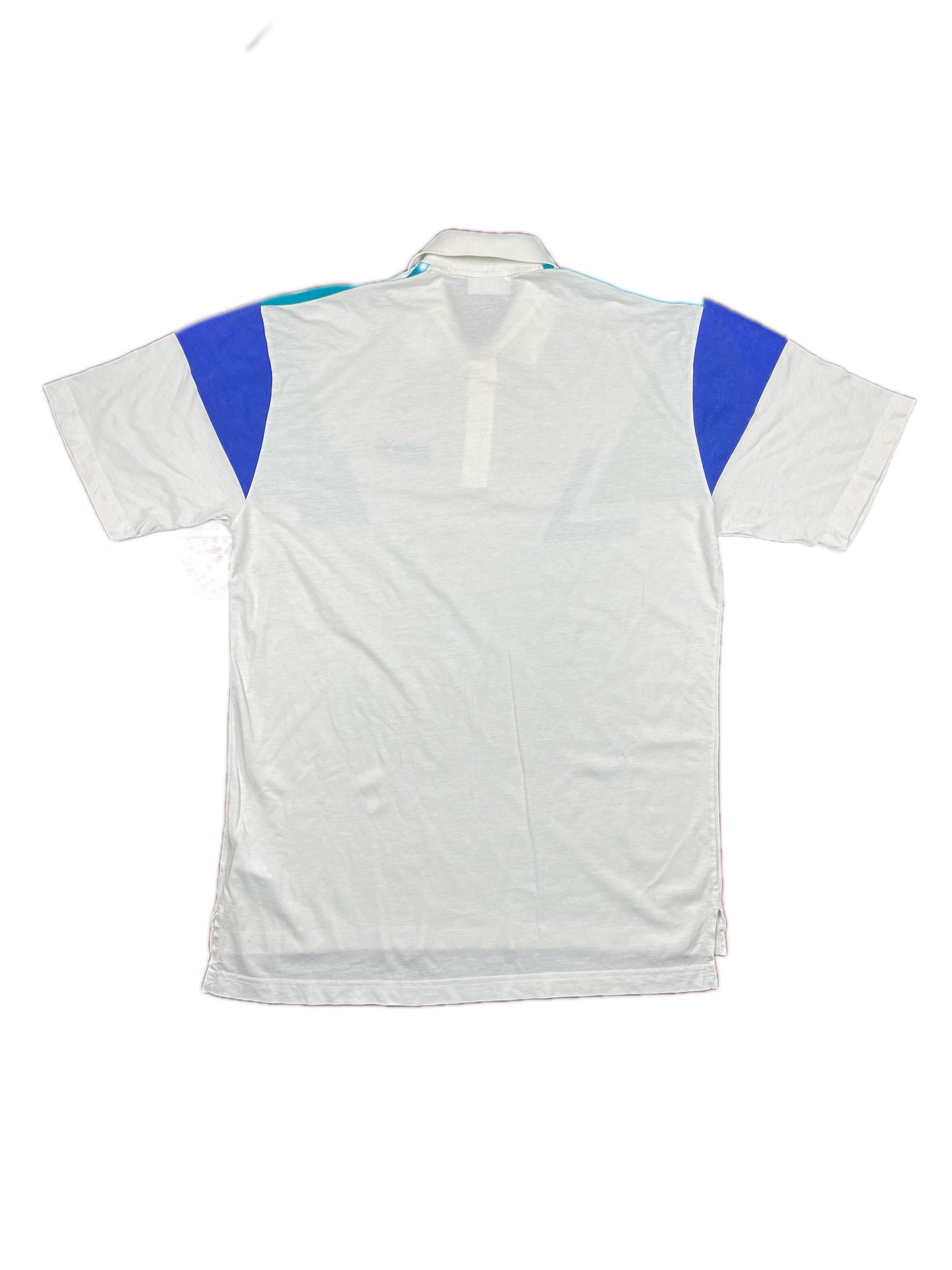 Vintage Adidas 1990s Tennis Polo Shirt White Blue - L