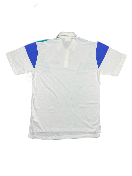 Vintage Adidas 1990s Tennis Polo Shirt White Blue - L