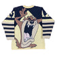 Vintage Tasmanian Devil TAZ 1997 Looney Tunes Chunky Knitted Sweatshirt Yellow Black - L