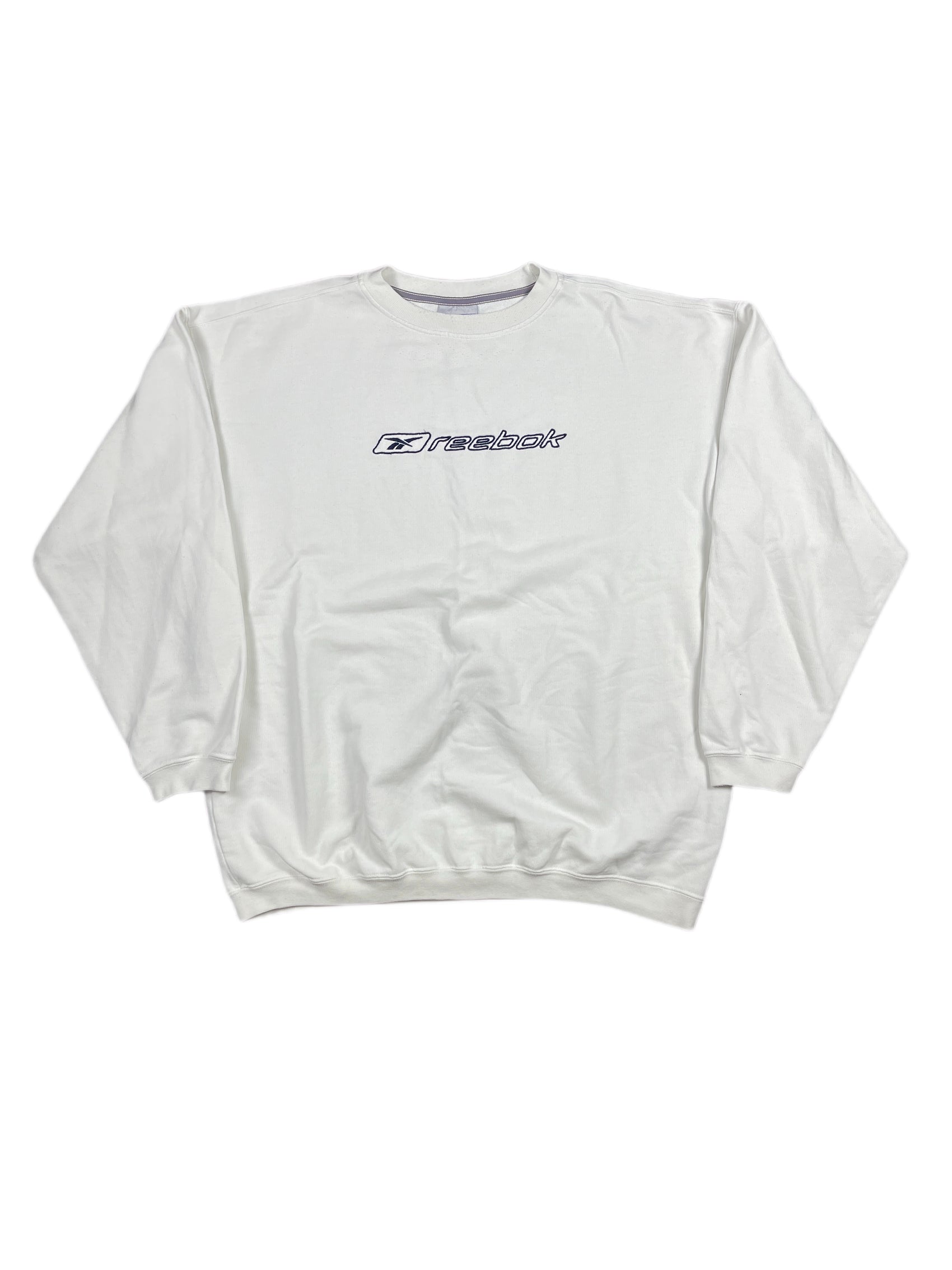 Y2k Reebok Sweatshirt White - L/XL