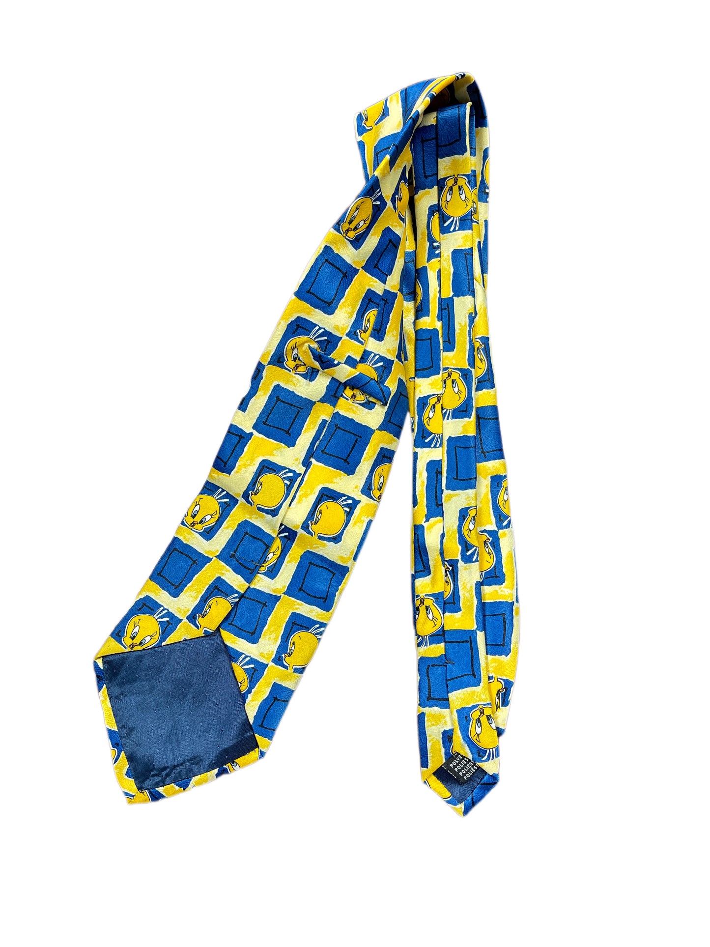 Vintage Tweety Looney Tunes Tie Yellow Blue