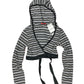 Y2k BbG Long Sleeve Top with Hood Black White - M