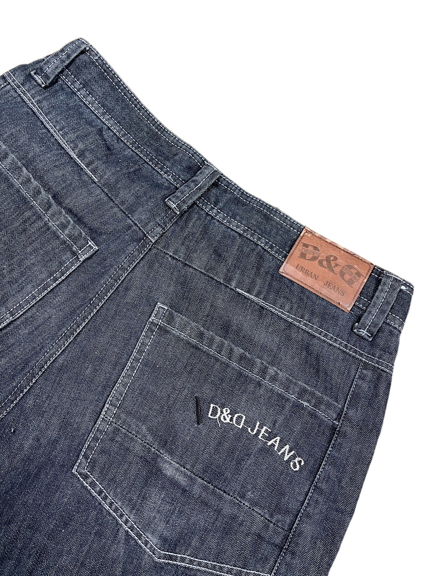 Y2k Disset & Design Bootcut Denim Pants Blue - M