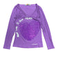 Y2k Desigual Long Sleeve Top Purple - XS