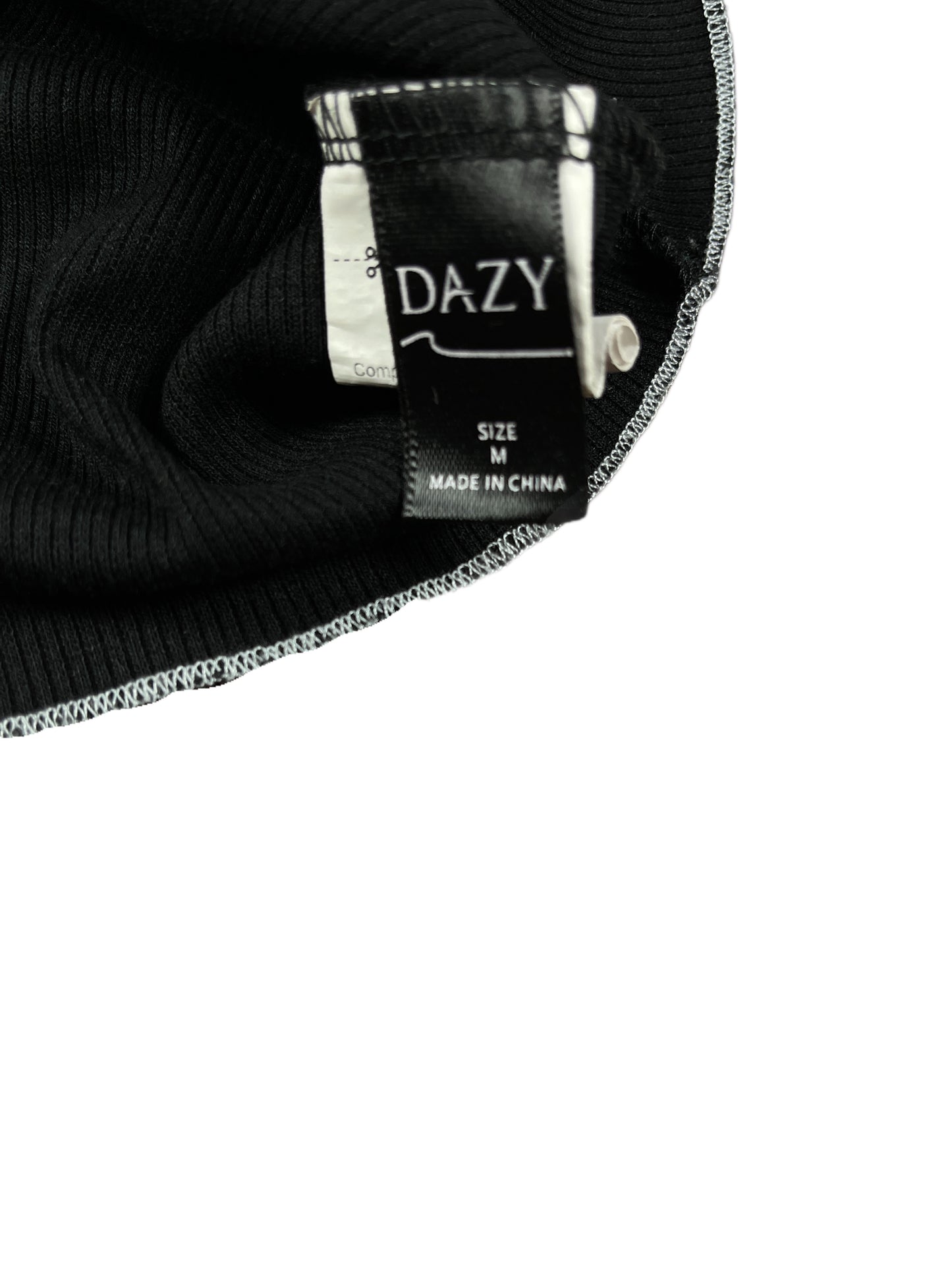 Y2k Dazy Short Sleeve Top Black - M