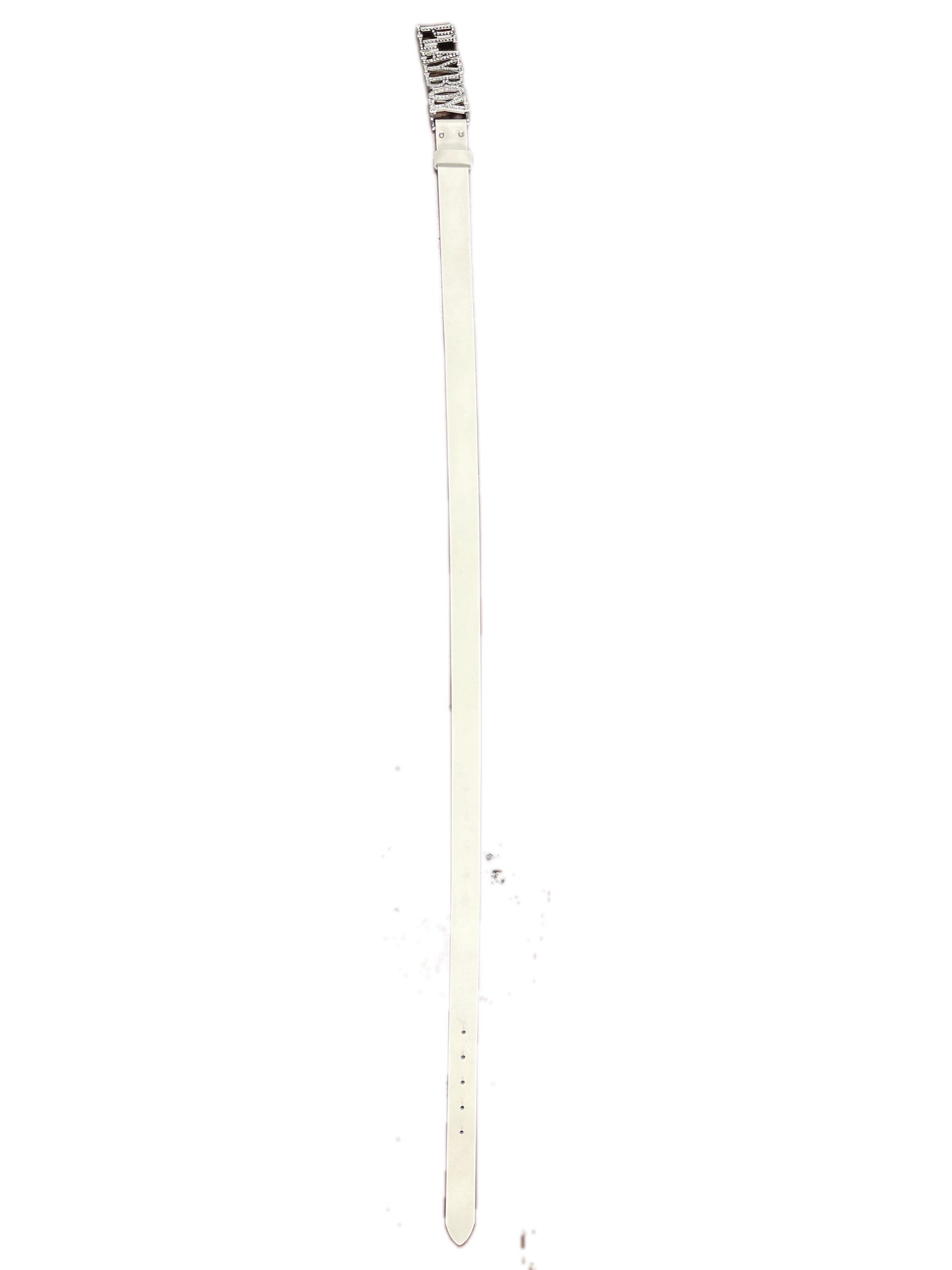 Y2k Playboy Leather Belt White 2004