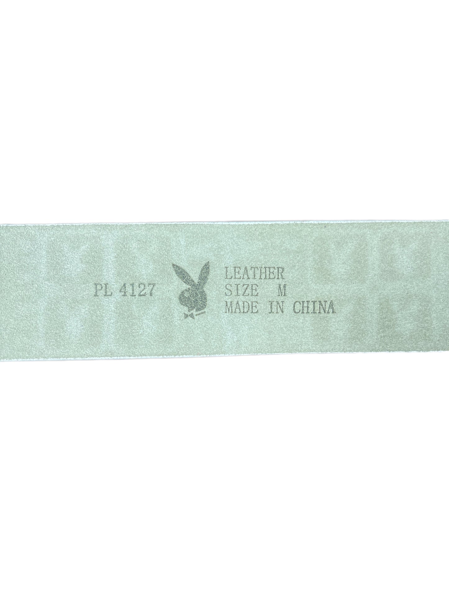 Y2k Playboy Leather Plug Belt White 2004