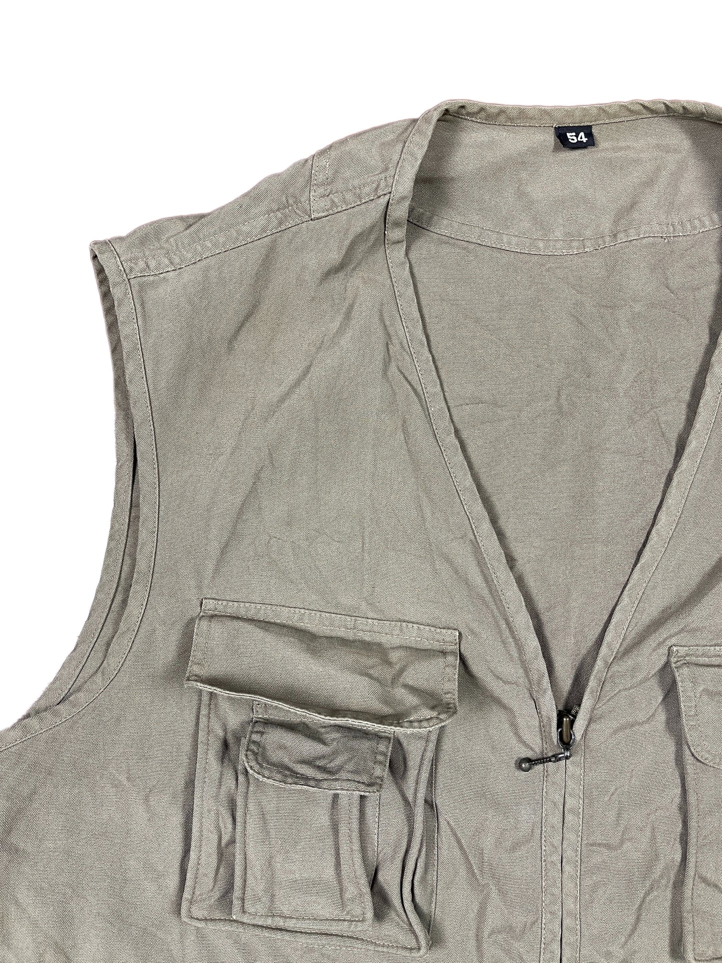 Vintage Cargo Vest Khaki - XL