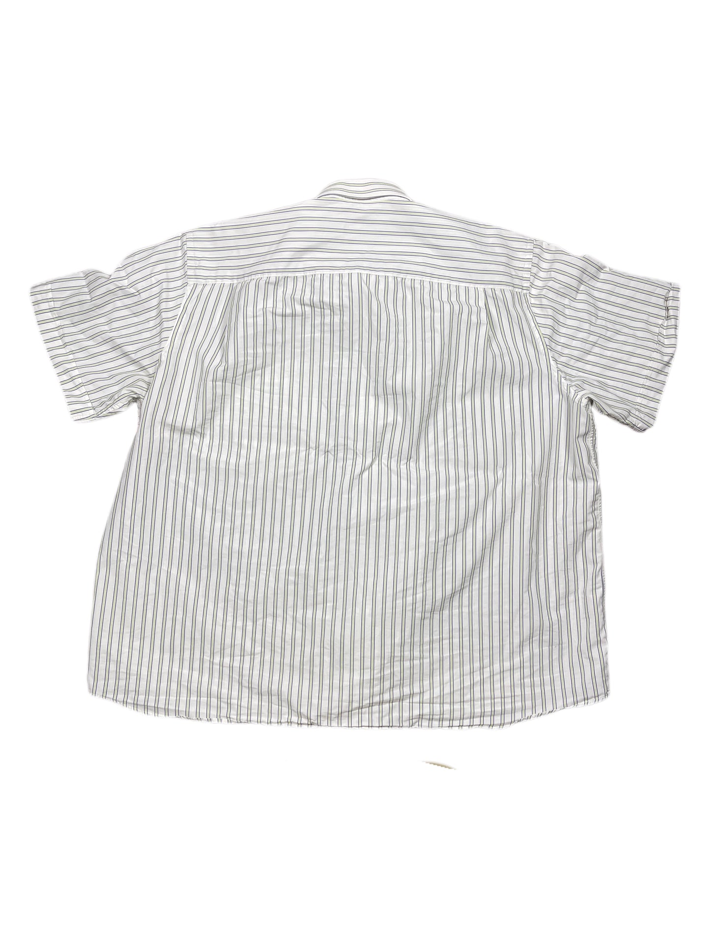 Vintage Emilio Tucci Short Sleeve Shirt Striped Green White - XXL