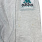 Vintage Adidas Zip Sweatshirt Grey Cotton Blend M