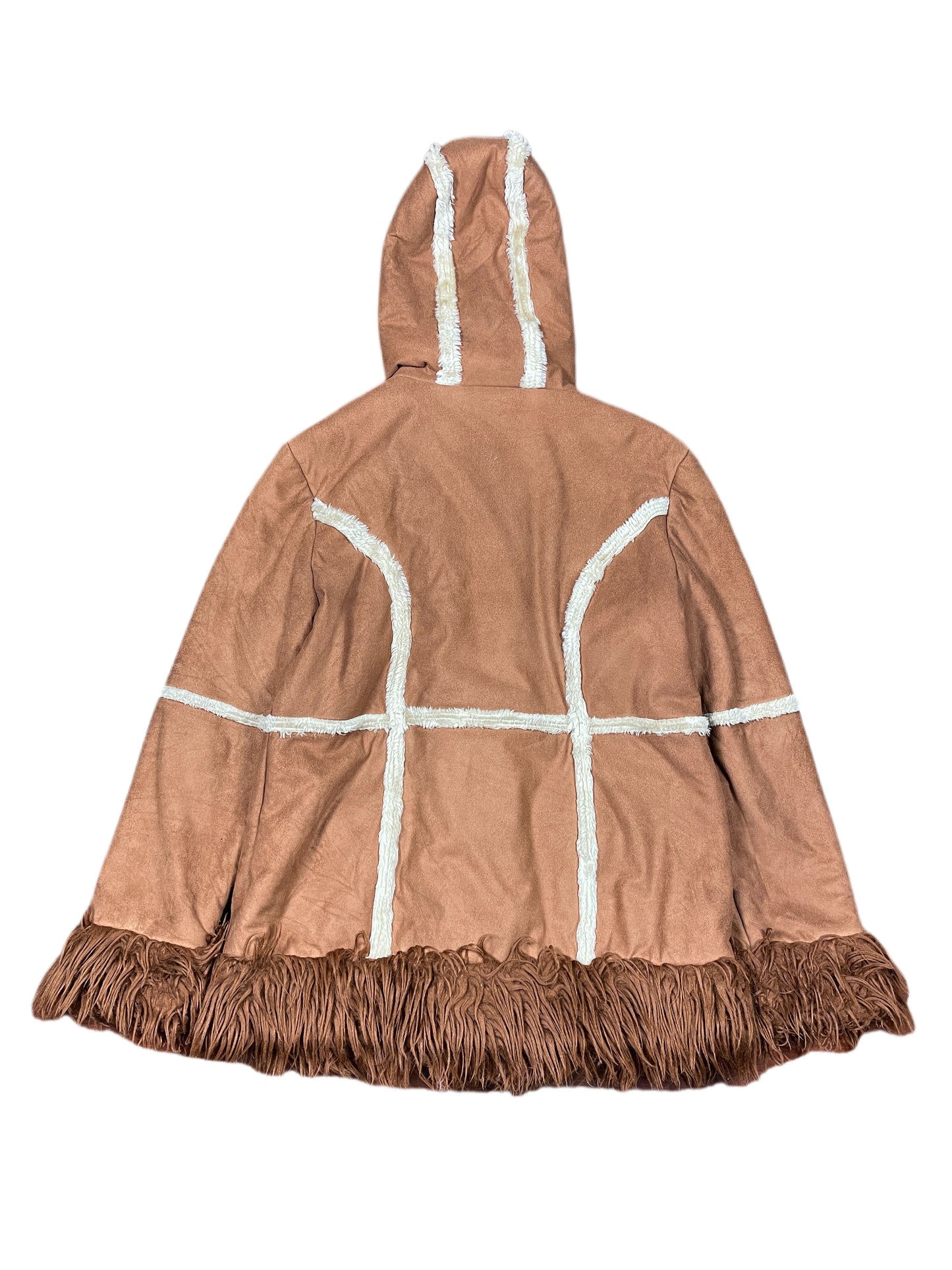 Vintage Heaven Faux Fur Coat Brown - L