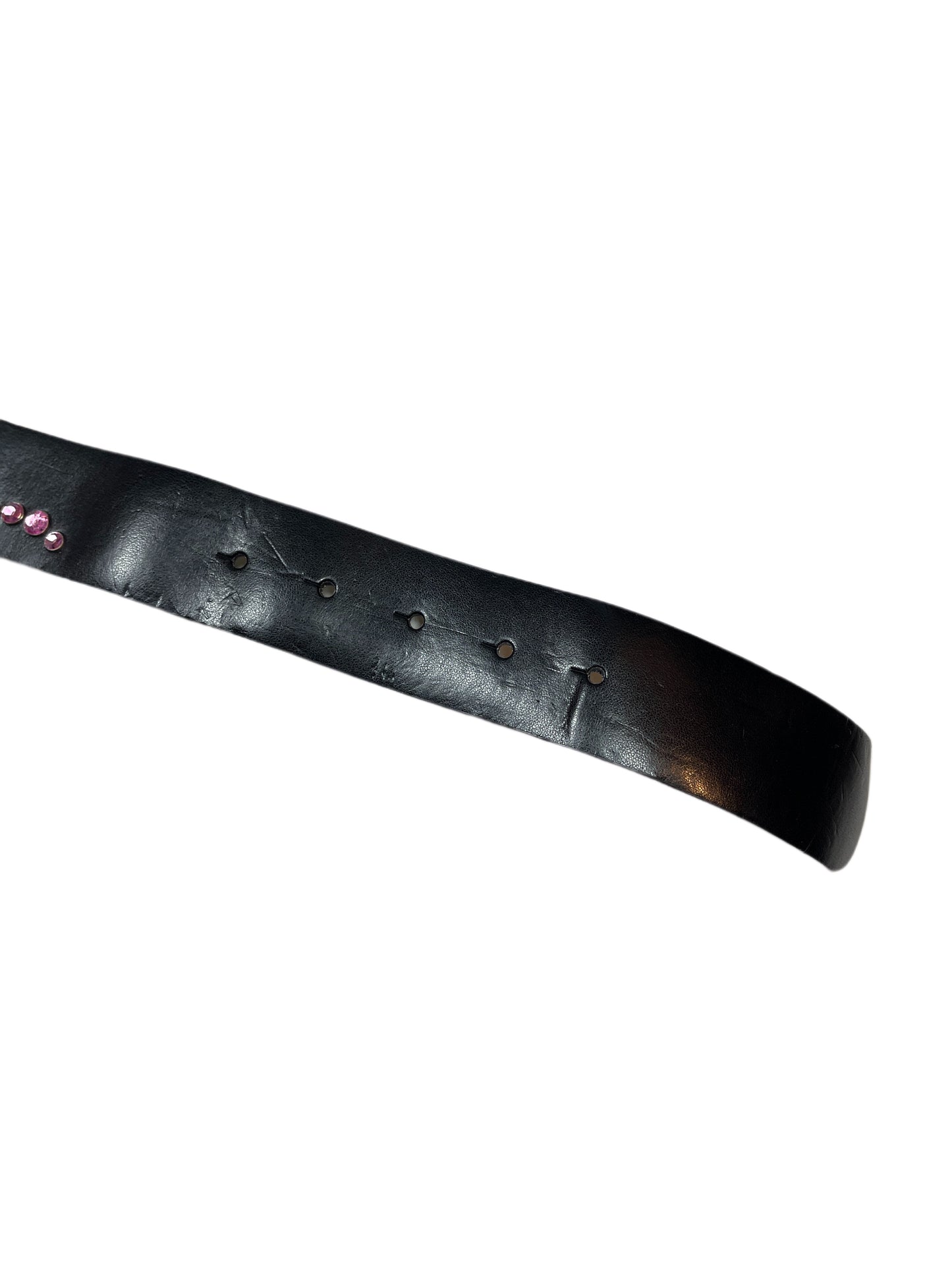 Y2k Playboy Belt Black Pink 2004
