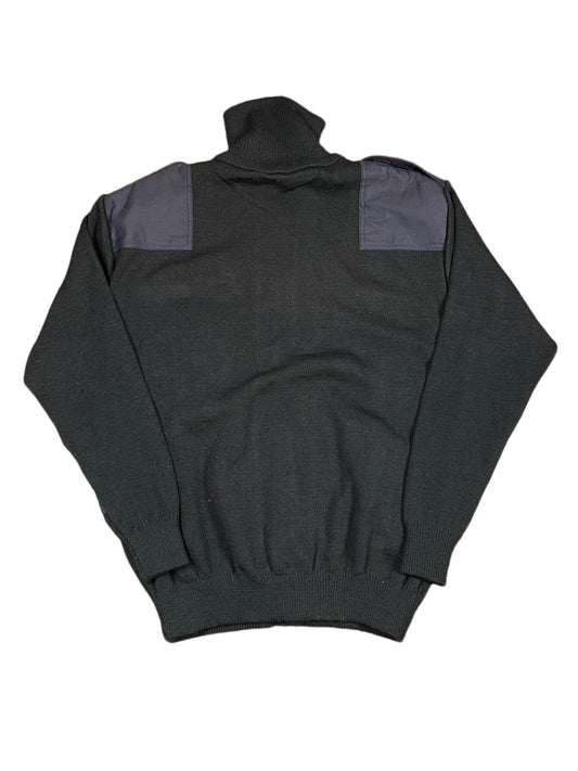 Vintage Firefighter Horath Knitted Zip Sweatshirt Navy - XL