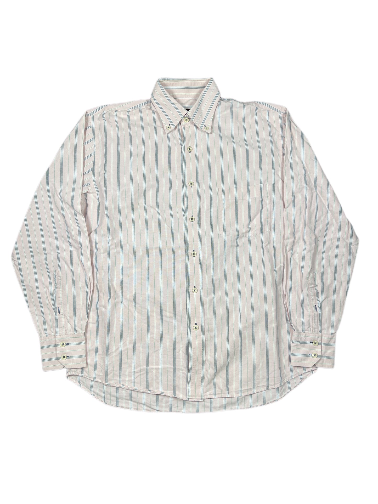 Vintage Titto Bluni Long Sleeve Shirt Striped Rose - L