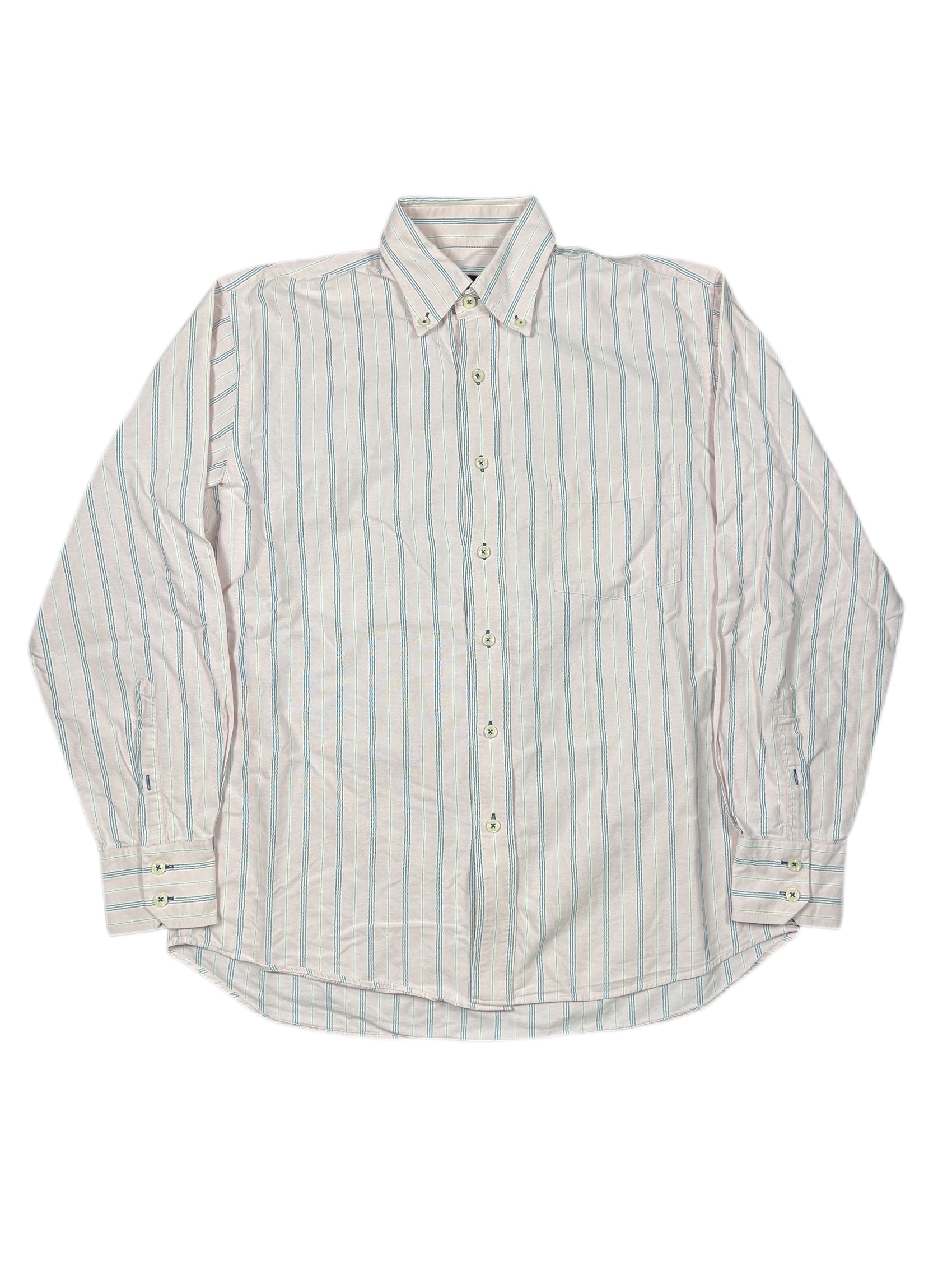 Vintage Titto Bluni Long Sleeve Shirt Striped Rose - L