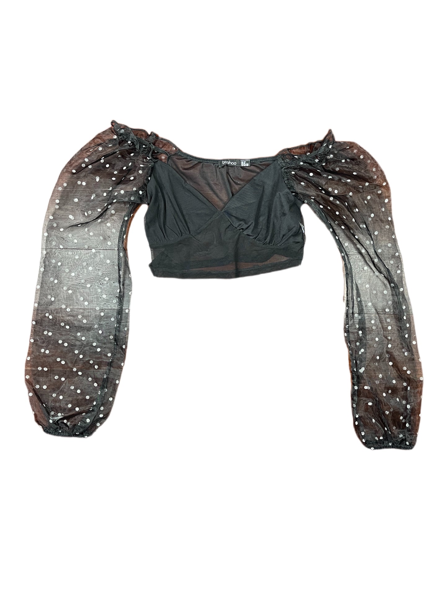 Boohoo Long Sleeve Top Black - S