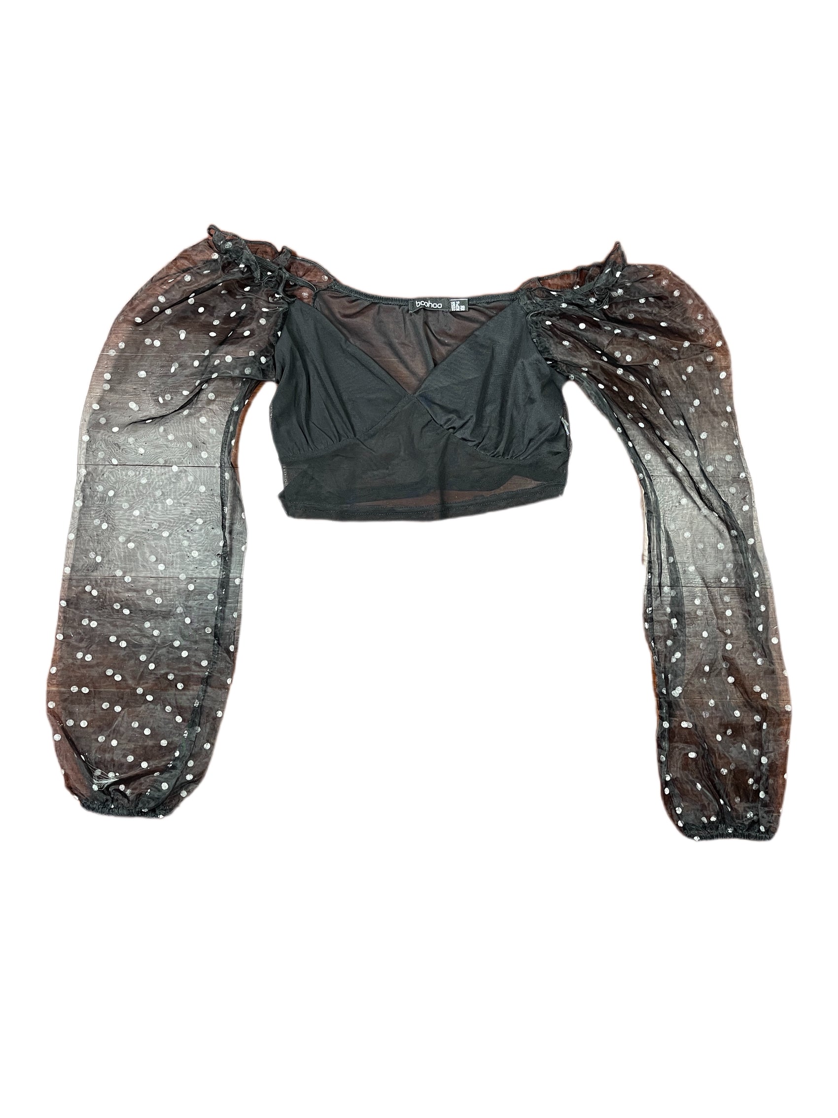 Boohoo Long Sleeve Top Black - S