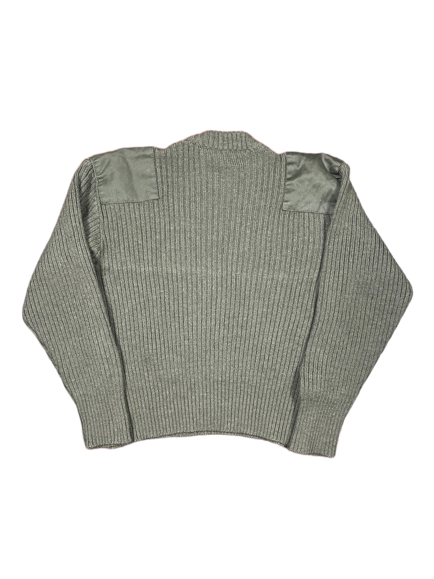 Vintage Army Knitted Army Sweatshirt Khaki - S