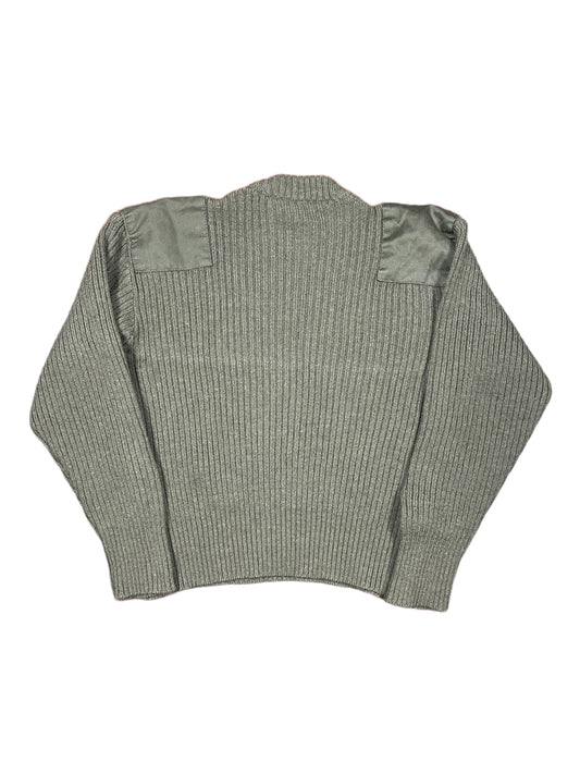 Vintage Army Knitted Army Sweatshirt Khaki - S