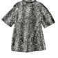 Vintage Faux Fur Coat Black White - M