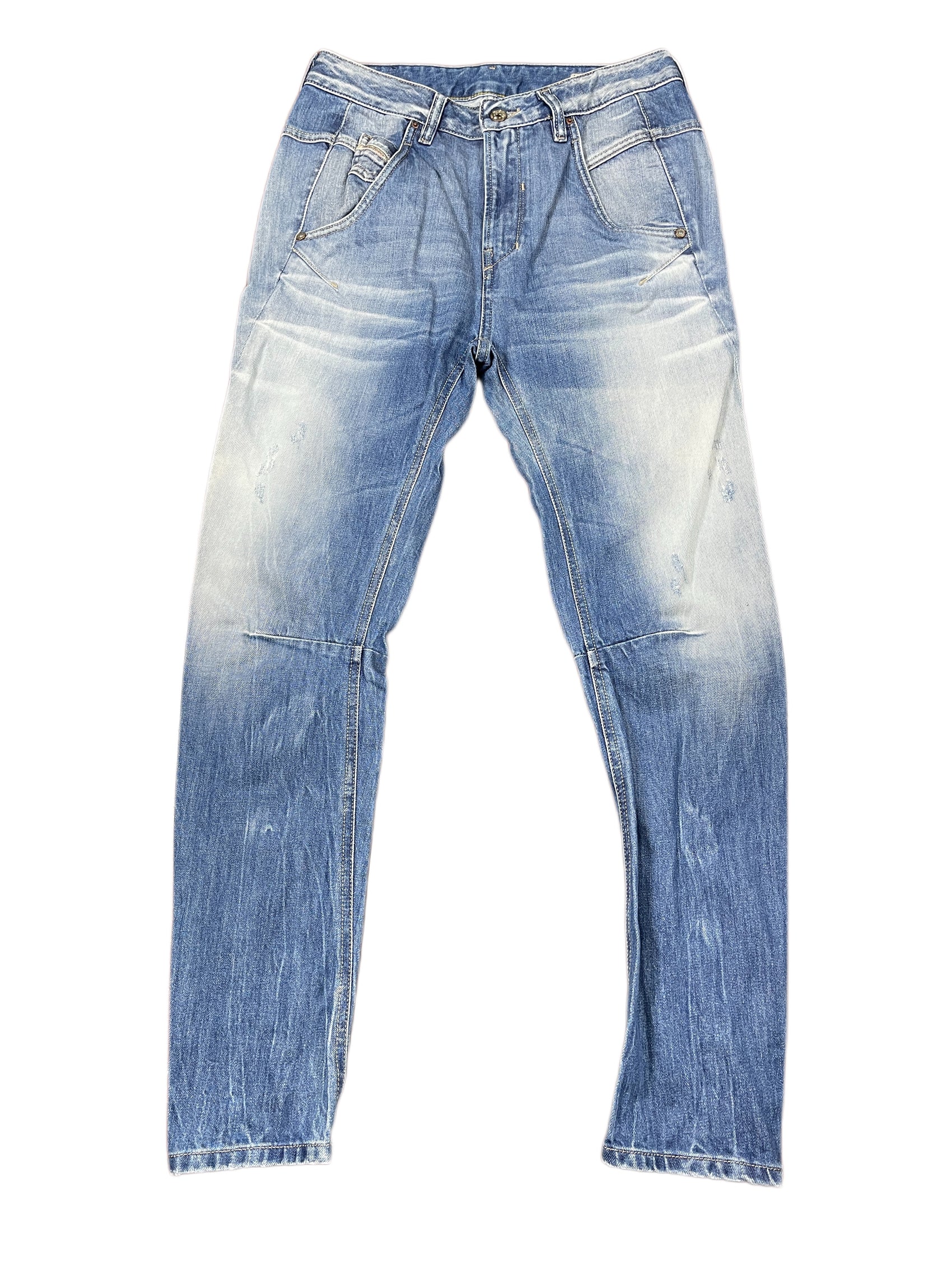 Y2k DIesel Opium Denim Pants Blue White - XS/S