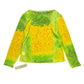 Y2k Ziza See Through Long Sleeve Top Yellow Green - XXXXL