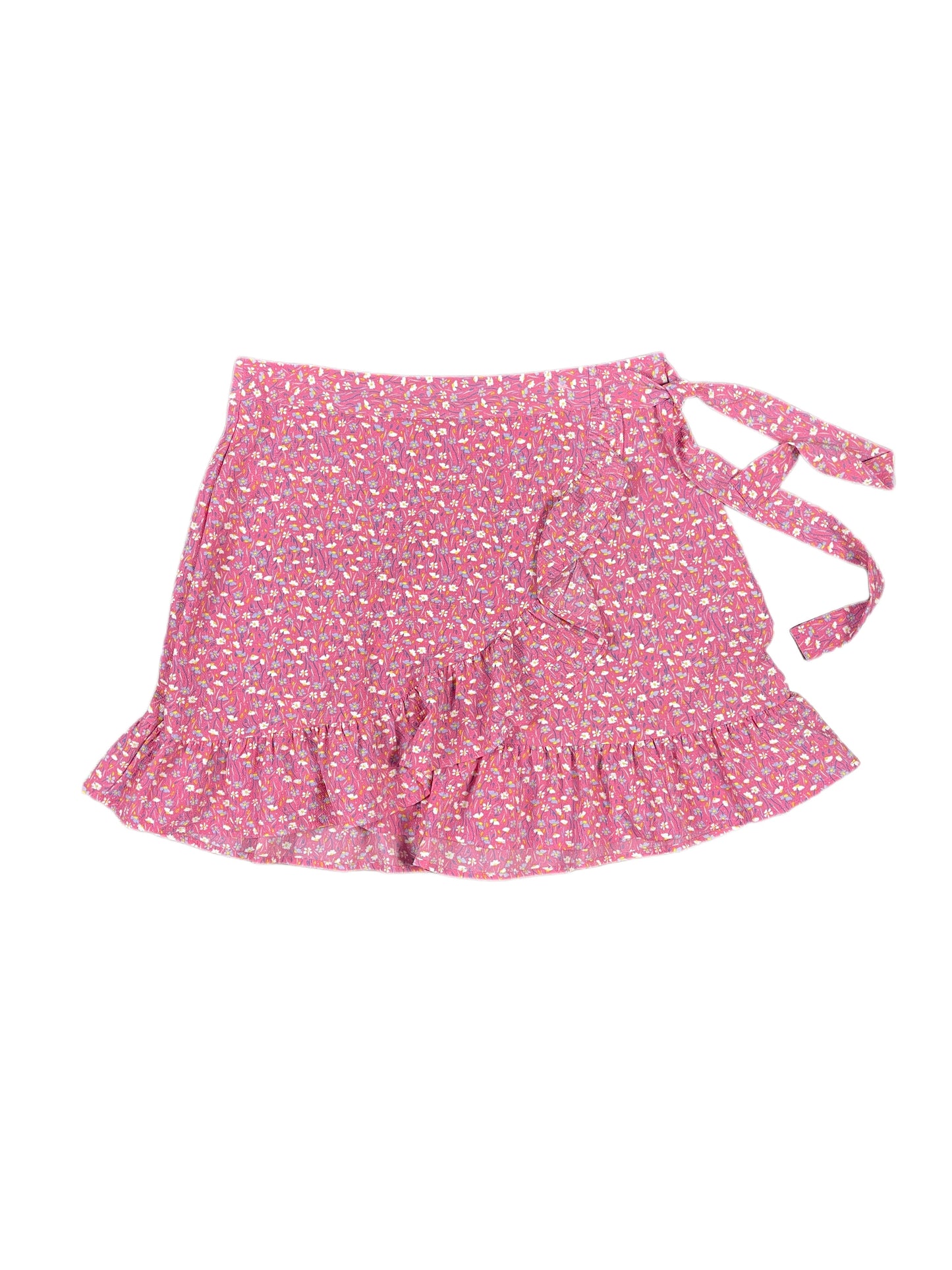 Vintage Skirt Flower Motiv Pink - L