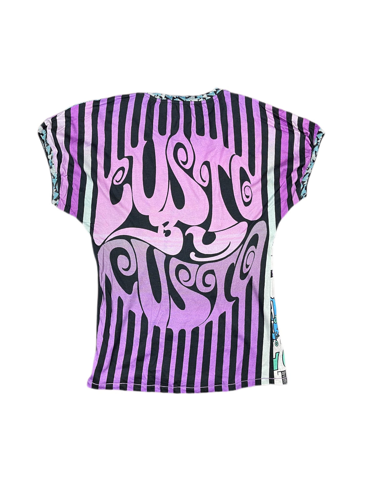 Y2k Custo Barcelona Short Sleeve Top - M