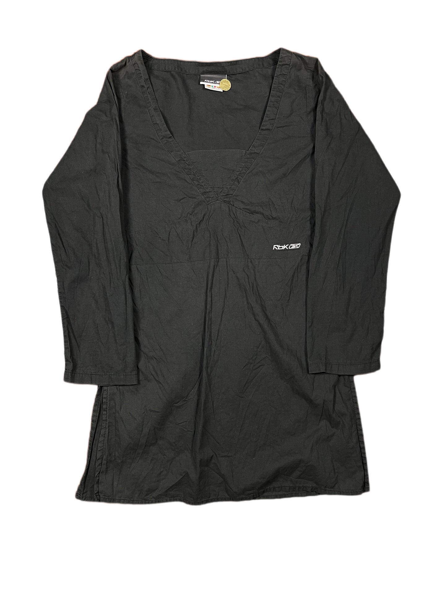 Y2k Reebok Long Sleeve Dress Black - S